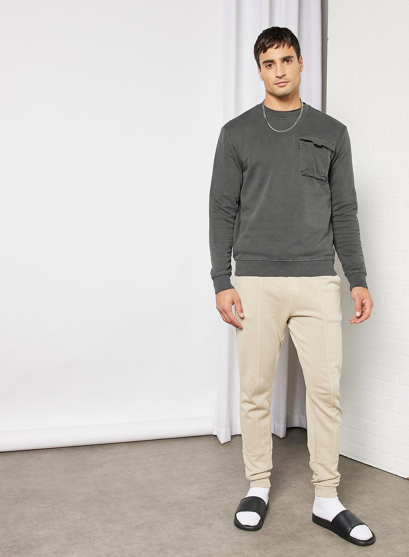 Only & Sons - Chest Pocket Sweatshirt Grey - Image 1