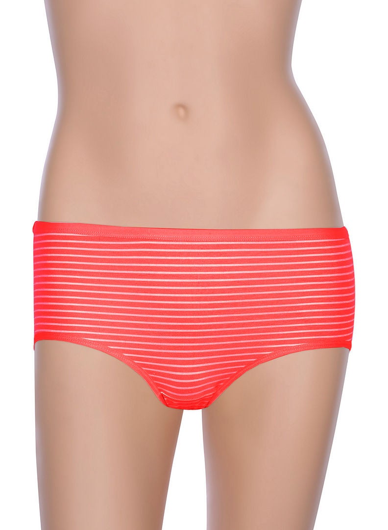 hush-hush mermaid - Large Striped Pattern Brief Red - Image 1
