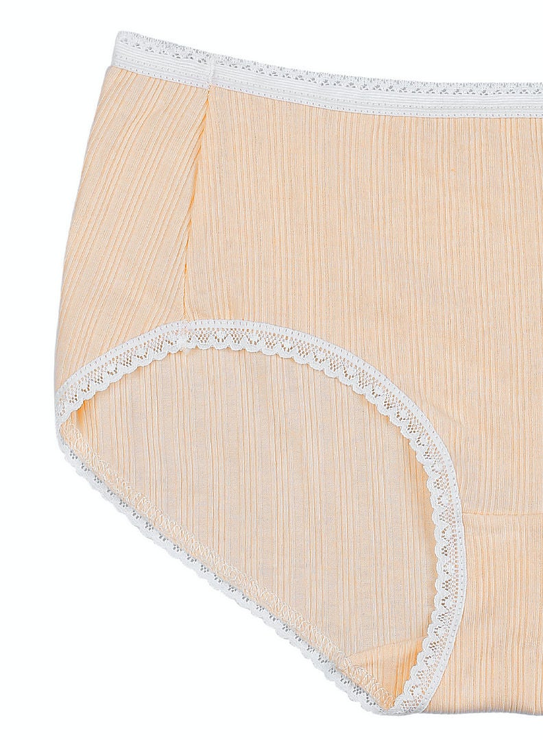 hush-hush mermaid - Vegan Striped Brief Beige - Image 1