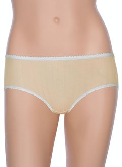 Vegan Striped Brief Beige
