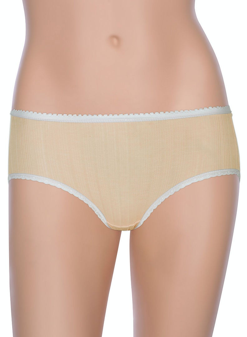 hush-hush mermaid - Vegan Striped Brief Beige - Image 1