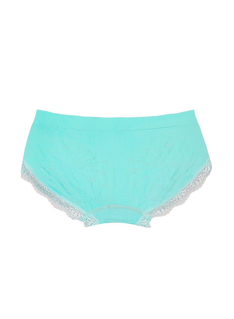 hush-hush mermaid Liner Lace Pattern Soft And Durable Brief Blue - Image 3