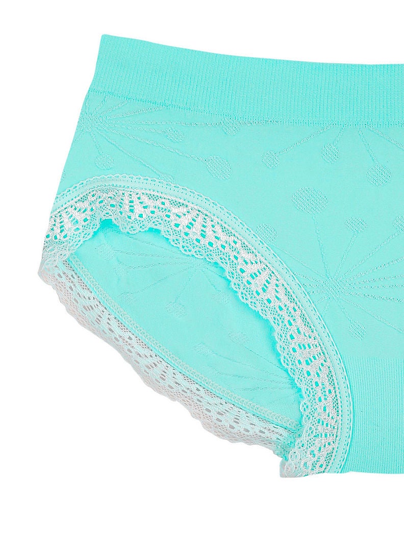 hush-hush mermaid Liner Lace Pattern Soft And Durable Brief Blue - Image 4