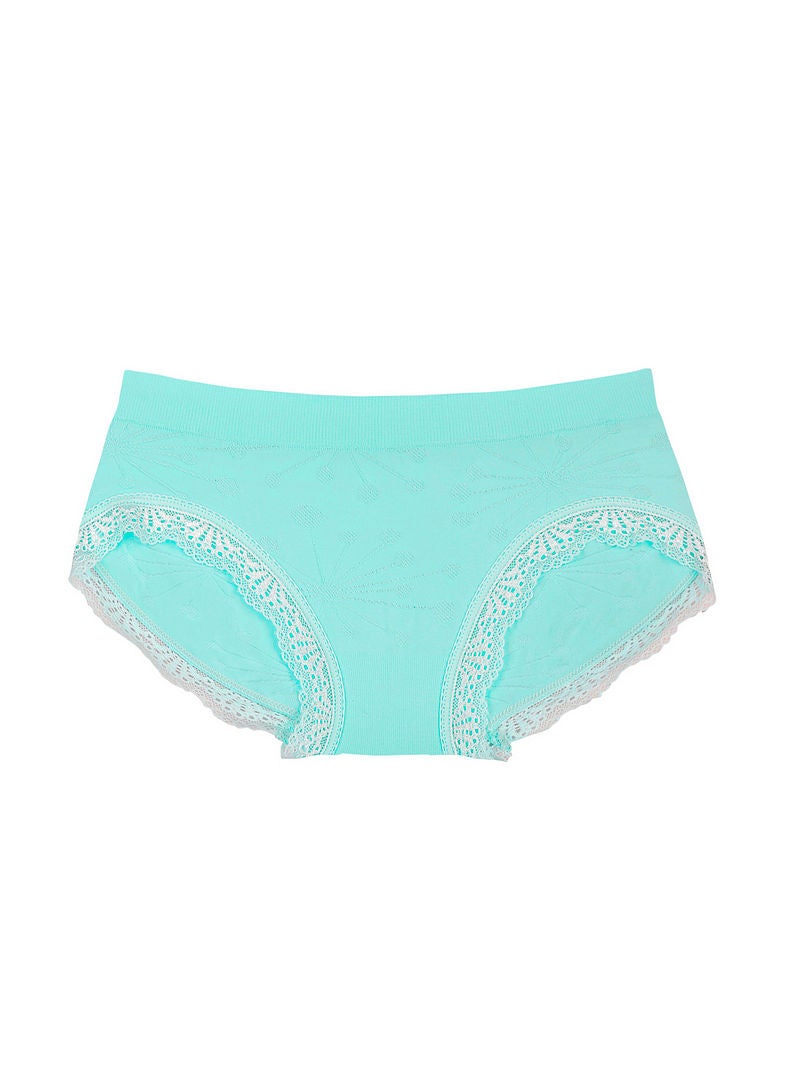 hush-hush mermaid Liner Lace Pattern Soft And Durable Brief Blue - Image 2