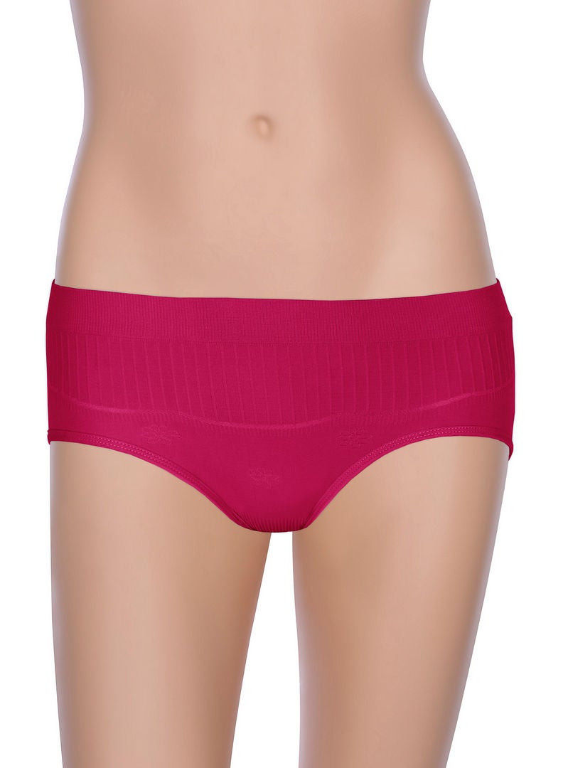 Floral Patterned Soft And Classic Brief Pink