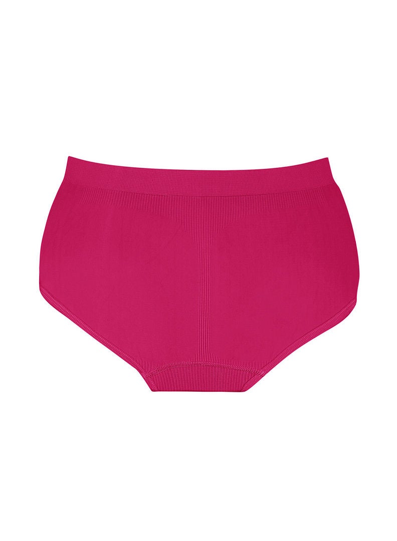 Floral Patterned Soft And Classic Brief Pink