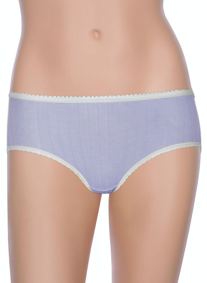hush-hush mermaid - Break-Trim Lace Pattern Smooth And Comfortable Brief Purple - Image 1