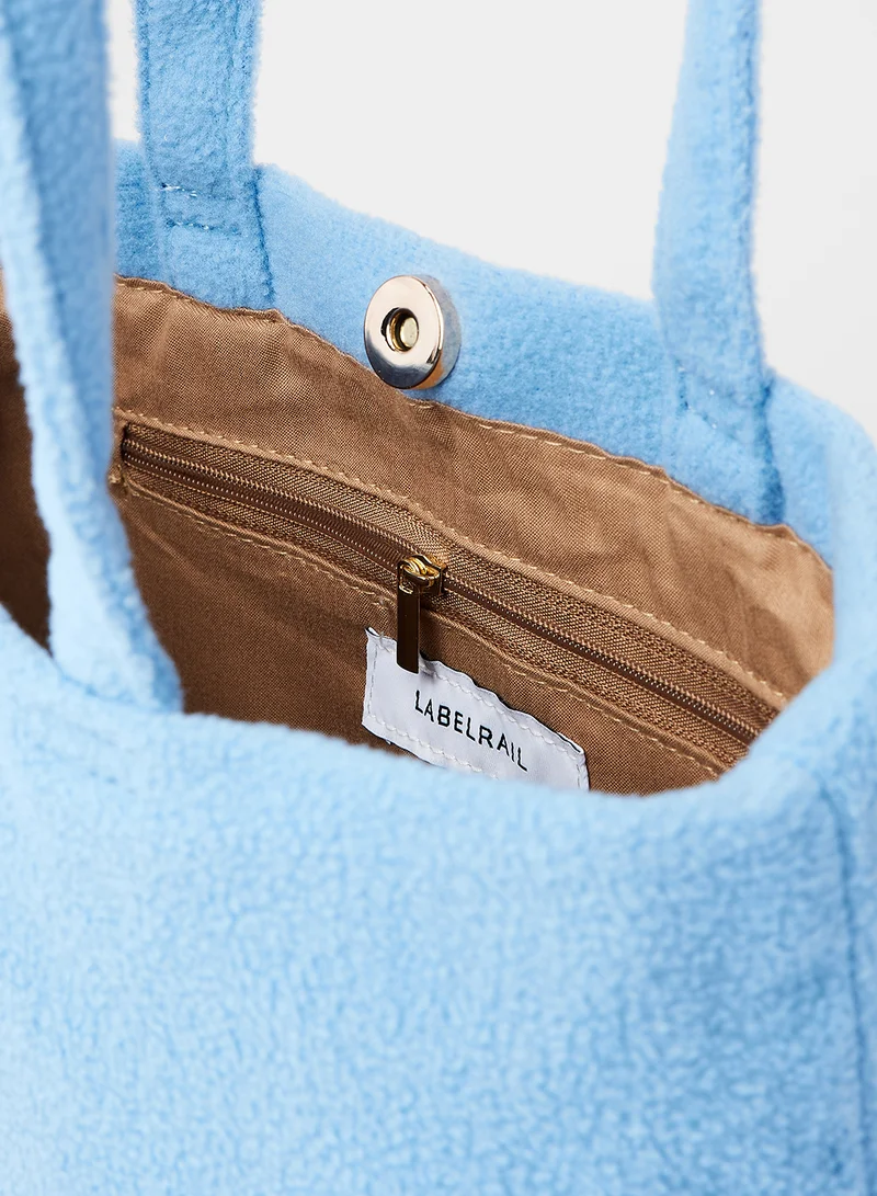 LABEL RAIL Fuzz Shoulder Bag Blue