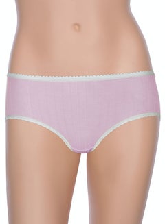 Break-Trim Lace Pattern Smooth And Comfortable Brief Purple