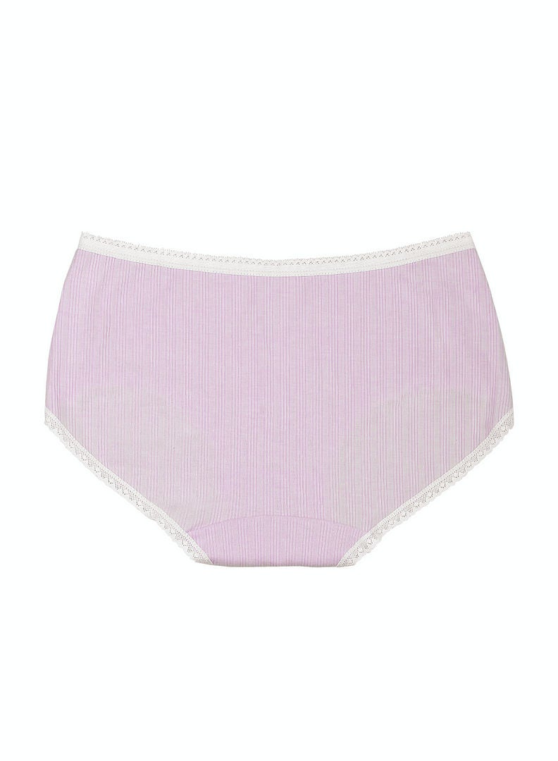 hush-hush mermaid - Break-Trim Lace Pattern Smooth And Comfortable Brief Purple - Image 1