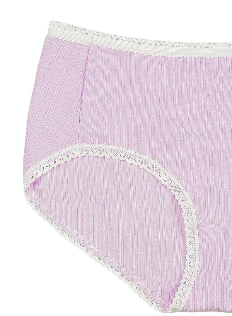 hush-hush mermaid - Break-Trim Lace Pattern Smooth And Comfortable Brief Purple - Image 1