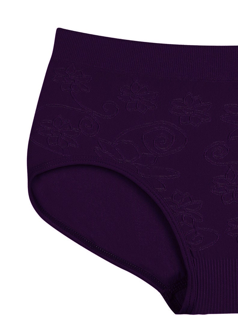 hush-hush mermaid - Vegan Random Pattern Brief Purple - Image 1