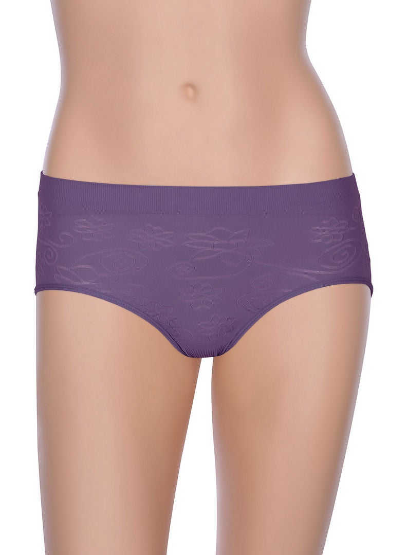 hush-hush mermaid - Vegan Random Pattern Brief Purple - Image 1