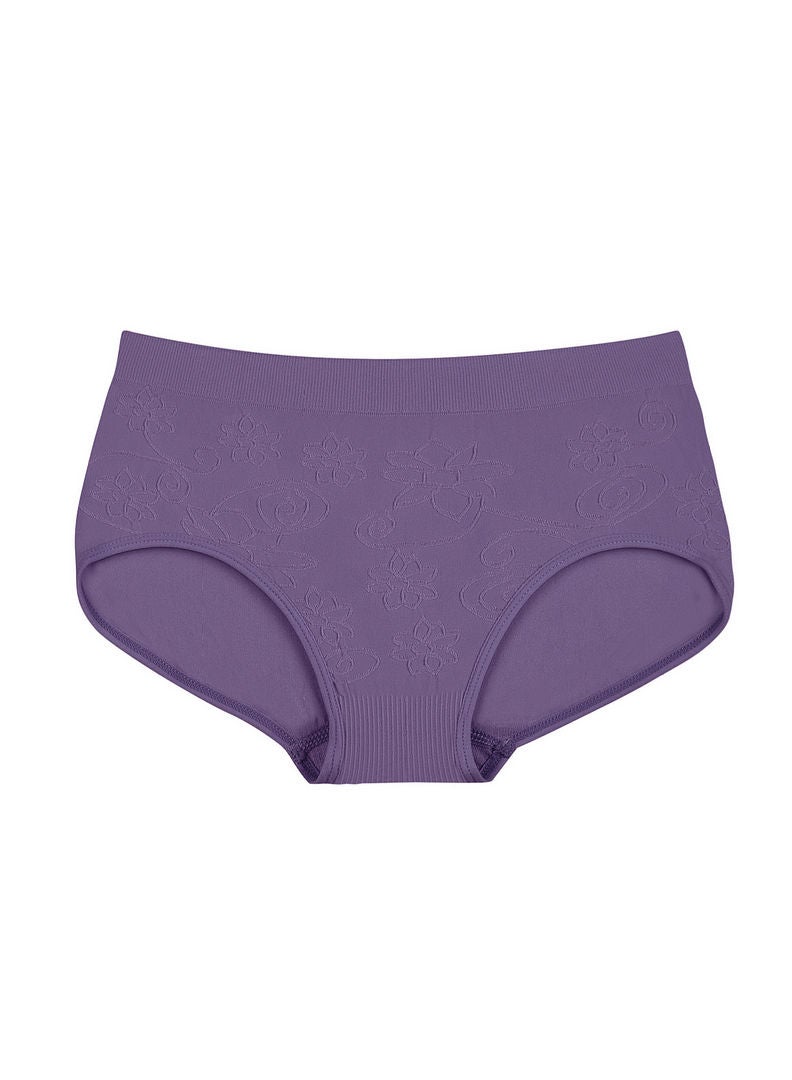 hush-hush mermaid - Vegan Random Pattern Brief Purple - Image 1
