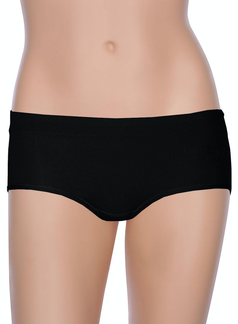 hush-hush mermaid Face Patterned Extremely Soft Premium Brief Black - Image 1