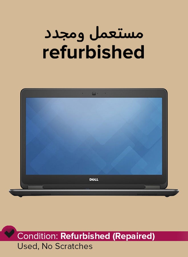 ديل مستعمل ومجدد - لابتوب لاتيتيود 7440 (2014) للأعمال بشاشة مقاس 14 بوصة ومعالج إنتل كور i5/ الجيل الرابع/ ذاكرة رام سعة 8 جيجابايت/ محرك أقراص SSD سعة 256 جيجابايت/ بطاقة رسومات إنتل بدقة عالية الوضوح 4400 بلوحة مفاتيح الإنجليزية/العربية فضي - Image 1