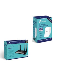 TP-LINK Archer AX10 Router + RE300 Extender Maximum Wireless Coverage for 1BHK & 2BHK Black  - Image 2