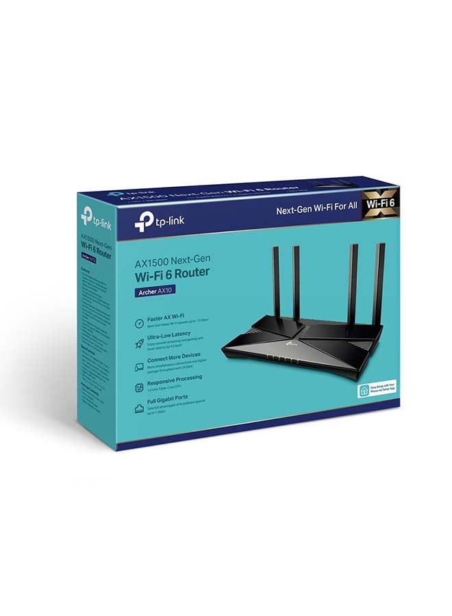 TP-LINK - Archer AX10 Router + RE300 Extender Maximum Wireless Coverage for 1BHK & 2BHK Black - Image 1