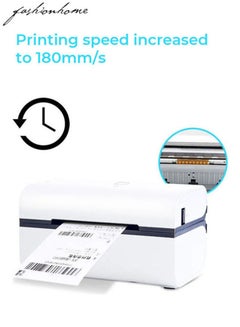 fashionhome Barcode Label Printer White  - Image 2