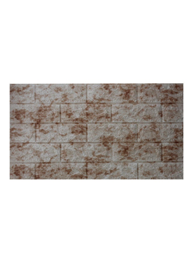 Home 3D Peel And Stick Faux Textured Self Adhesive Removable Easy to Install Wallpaper Beige/Brown 24x6inch - Image 1