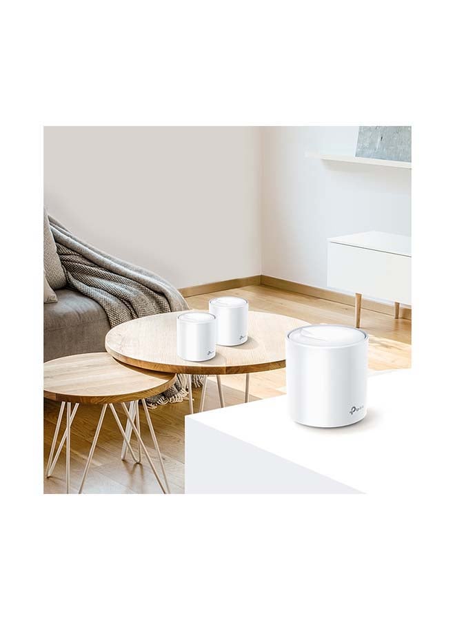 TP-LINK - Deco X60 (3-Pack) AX3000 Whole Home Advanced Mesh Wi-Fi 6 System, Coverage for 4-7+ Bedroom Houses, Connect up to 150 Devices, WPA3 Security & Built-in Antivirus, Parental Controls, Works with Alexa White - Image 1