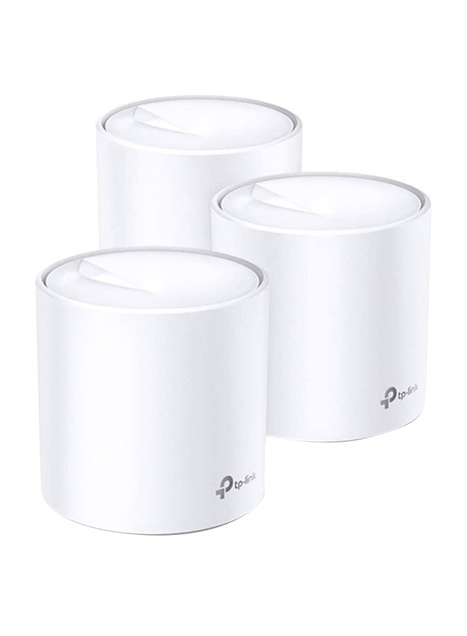 TP-LINK - Deco X60 (3-Pack) AX3000 Whole Home Advanced Mesh Wi-Fi 6 System, Coverage for 4-7+ Bedroom Houses, Connect up to 150 Devices, WPA3 Security & Built-in Antivirus, Parental Controls, Works with Alexa White - Image 1