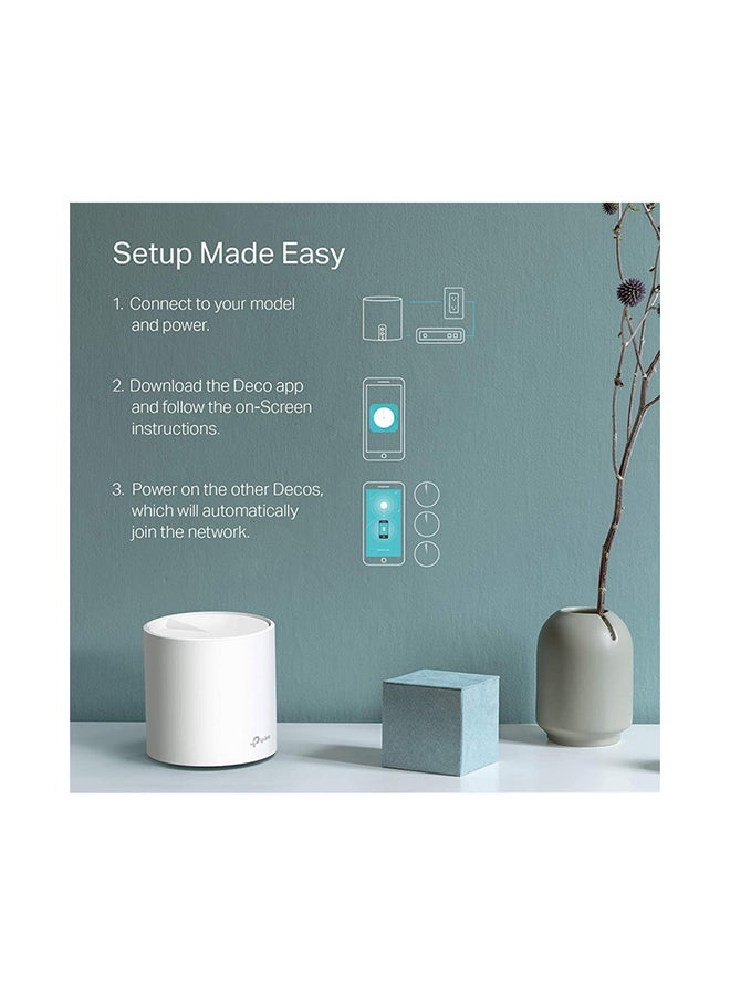 TP-LINK - Deco X60 (3-Pack) AX3000 Whole Home Advanced Mesh Wi-Fi 6 System, Coverage for 4-7+ Bedroom Houses, Connect up to 150 Devices, WPA3 Security & Built-in Antivirus, Parental Controls, Works with Alexa White - Image 1