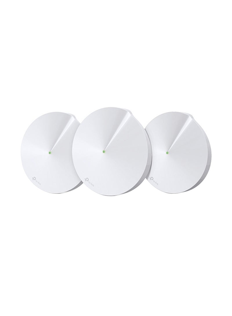 TP-LINK - Deco M9 Plus (3-Pack) AC2200 Tri-Band Whole Home Mesh WiFi System, Coverage for 4-6+ Bedroom Houses, 100 Devices Connectivity, Built-in Antivirus, Smart Hub, Tri-Band Dynamic Backhaul, Parental Controls, Works with Alexa White - Image 1