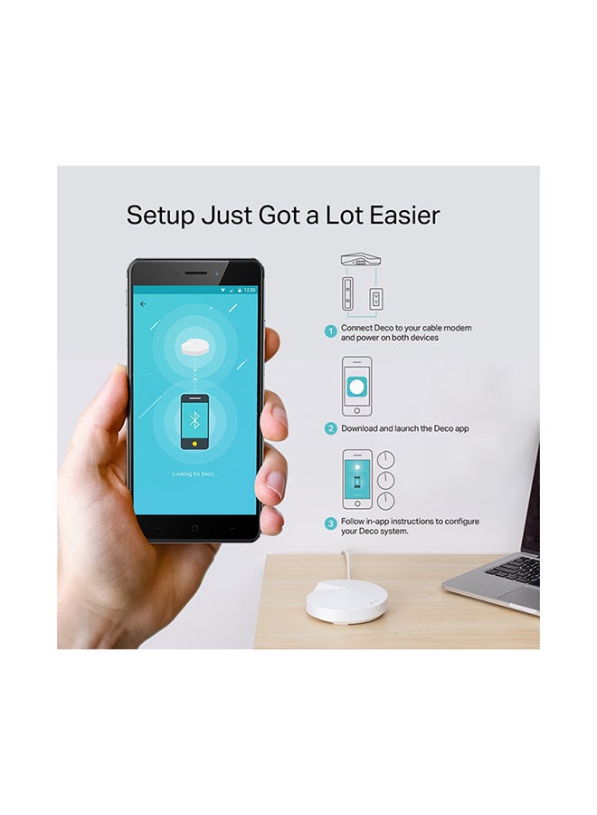 TP-LINK - Deco M9 Plus (3-Pack) AC2200 Tri-Band Whole Home Mesh WiFi System, Coverage for 4-6+ Bedroom Houses, 100 Devices Connectivity, Built-in Antivirus, Smart Hub, Tri-Band Dynamic Backhaul, Parental Controls, Works with Alexa White - Image 1