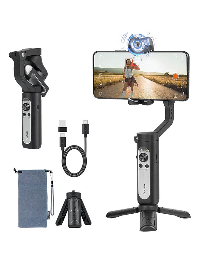 hohem - 2800.0 mAh 3-Axis Handheld Professional Video Stabilizer with Grip Black - Image 1