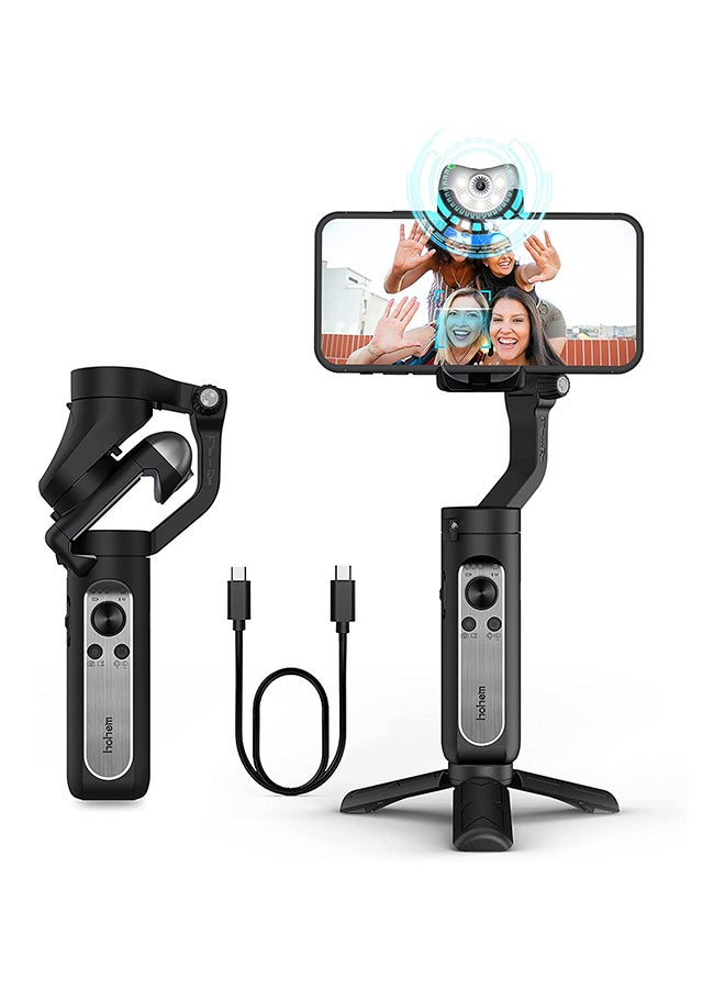 hohem - 2800.0 mAh 3-Axis Handheld Professional Video Stabilizer with Grip Black - Image 1
