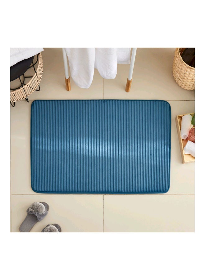 2-Piece Pressure Sensitive Foam Bath Mat Blue 60 X 90cm - Image 2