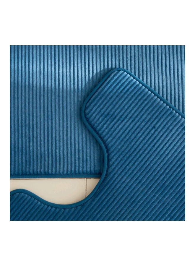 2-Piece Pressure Sensitive Foam Bath Mat Blue 60 X 90cm - Image 4