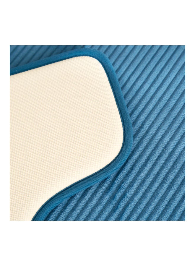 2-Piece Pressure Sensitive Foam Bath Mat Blue 60 X 90cm - Image 5