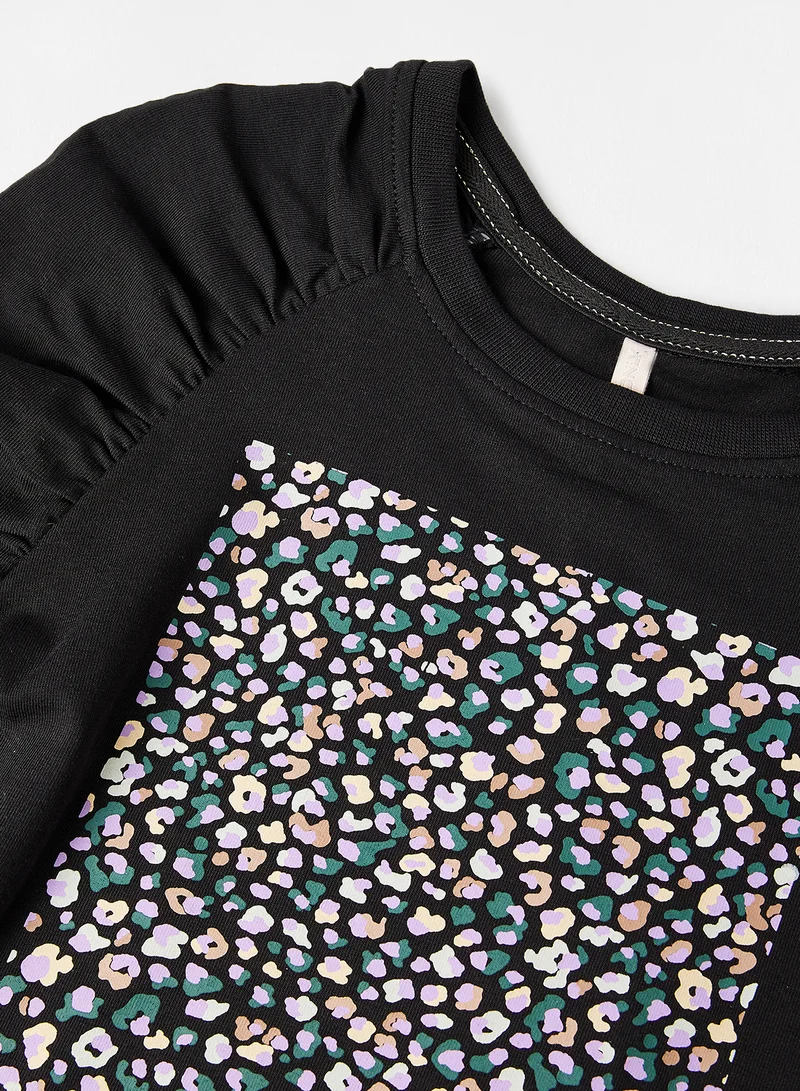 ONLY Kids/Teen Gathered Detail Top Black