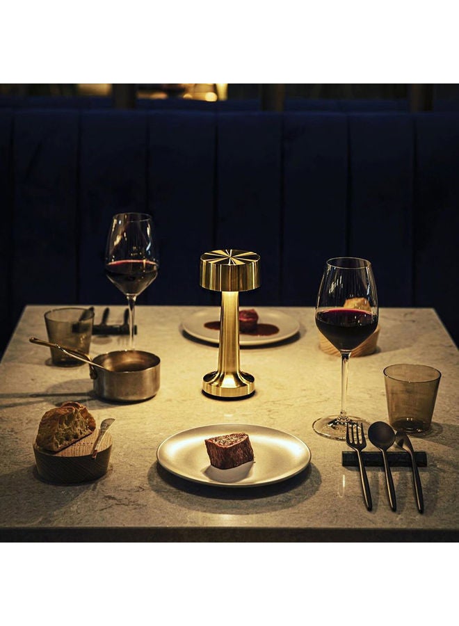 LED Portable Battery Table Light Gold 9 x 21cm - Image 2