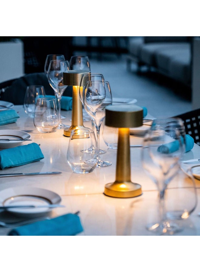 LED Portable Battery Table Light Gold 9 x 21cm - Image 3