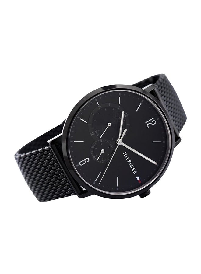 تومي هيلفيغر ساعة يد بروكلين كرونوغراف بسوار من المعدن مقاس 40 مم - لون أسود - طراز 1791507 للرجال - Image 2