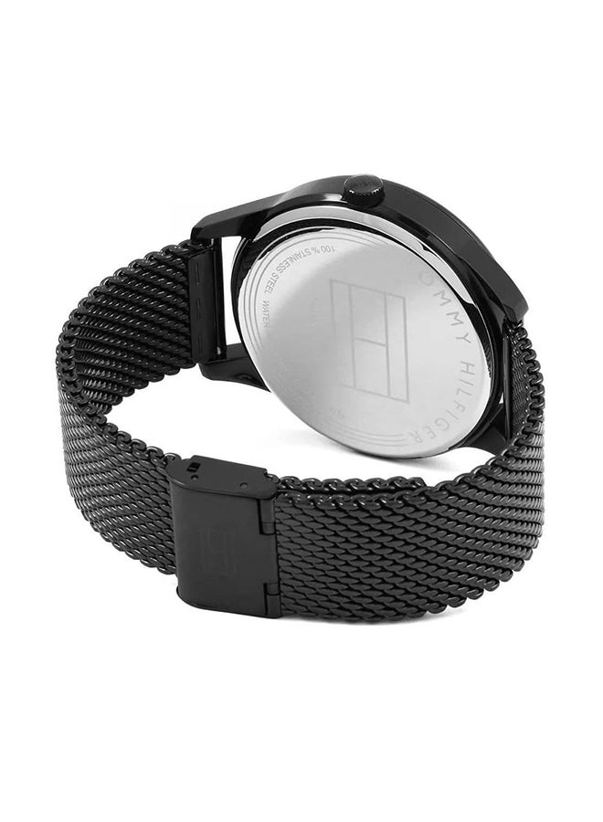 تومي هيلفيغر ساعة يد بروكلين كرونوغراف بسوار من المعدن مقاس 40 مم - لون أسود - طراز 1791507 للرجال - Image 3