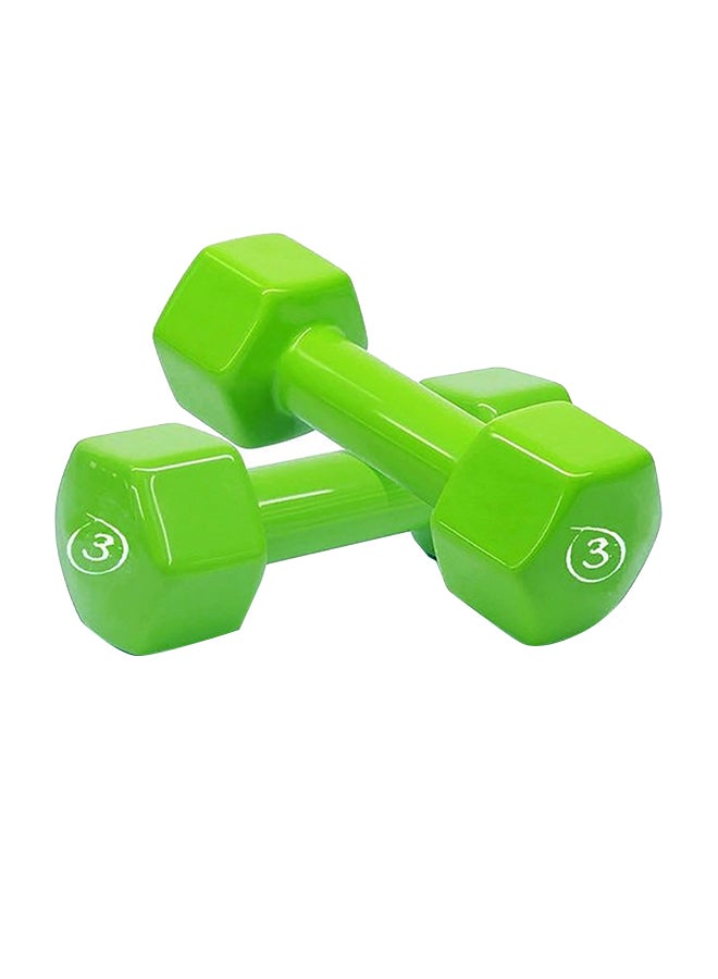 Sparnod Fitness Sparnod Fitness SDV-3_PAIR Anti-Slip And Anti-Roll Hex Vinyl Dumbbells For Workout, Exercise & Fitness 2 x 3kg  - Image 1