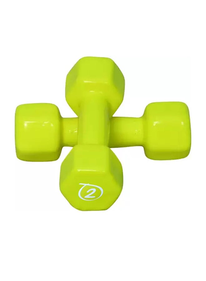 Sparnod Fitness Sparnod Fitness SDV-2_PAIR Anti-Slip And Anti-Roll Hex Vinyl Dumbbells For Workout 2 x2kg  - Image 1