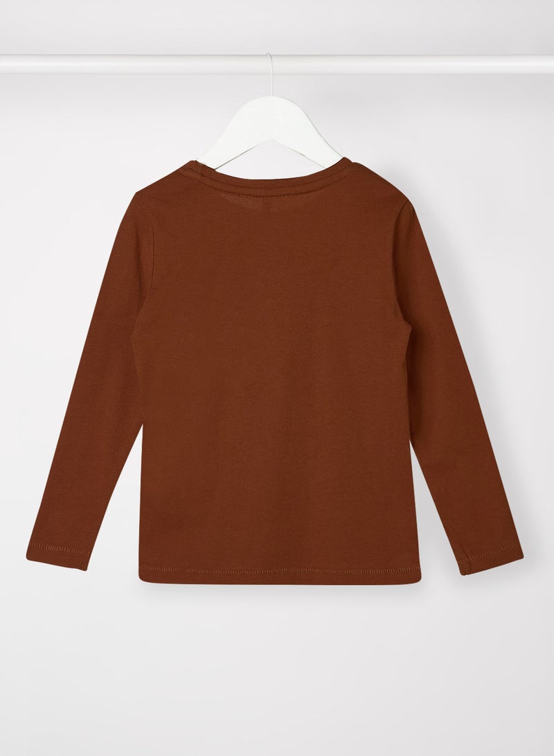 ONLY Kids/Teen Embellished T-Shirt Brown - Image 2