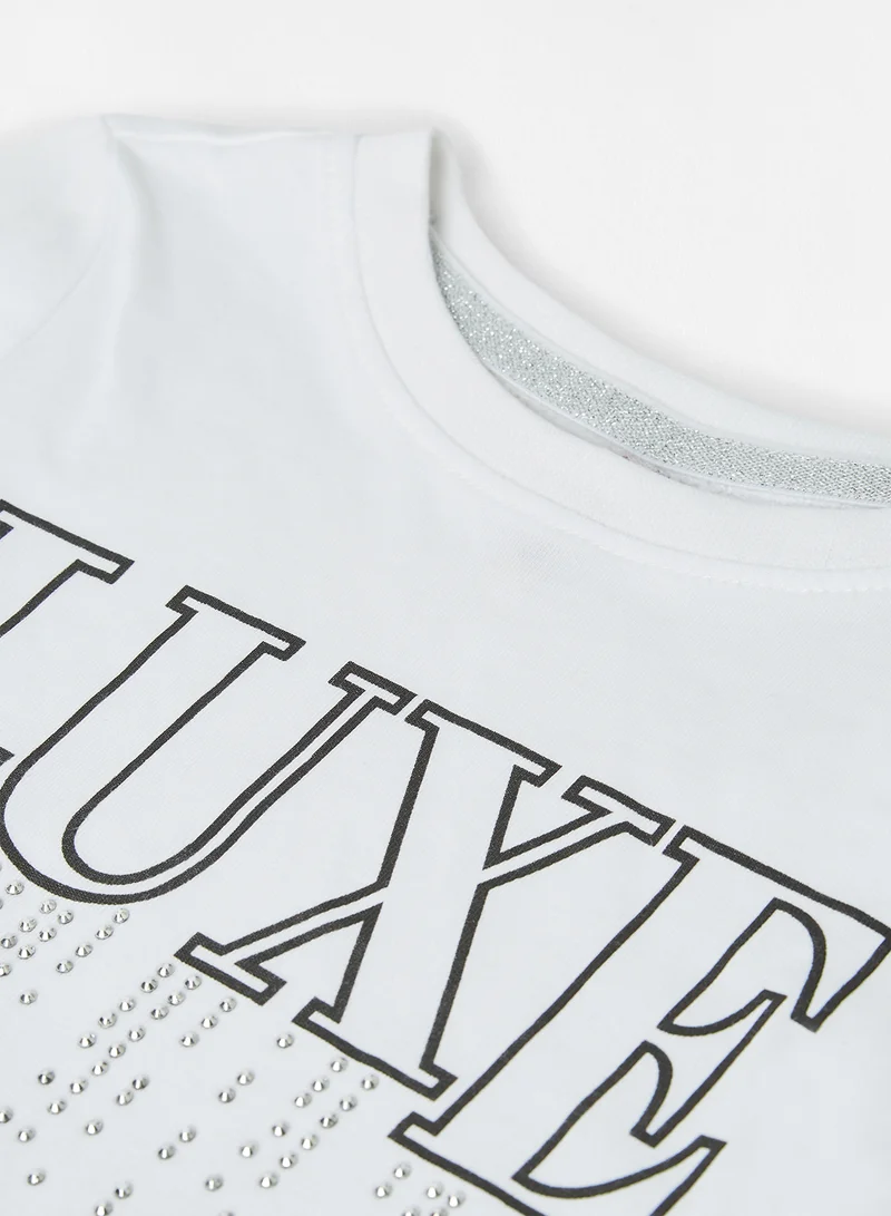 ONLY Kids/Teen Embellished T-Shirt White