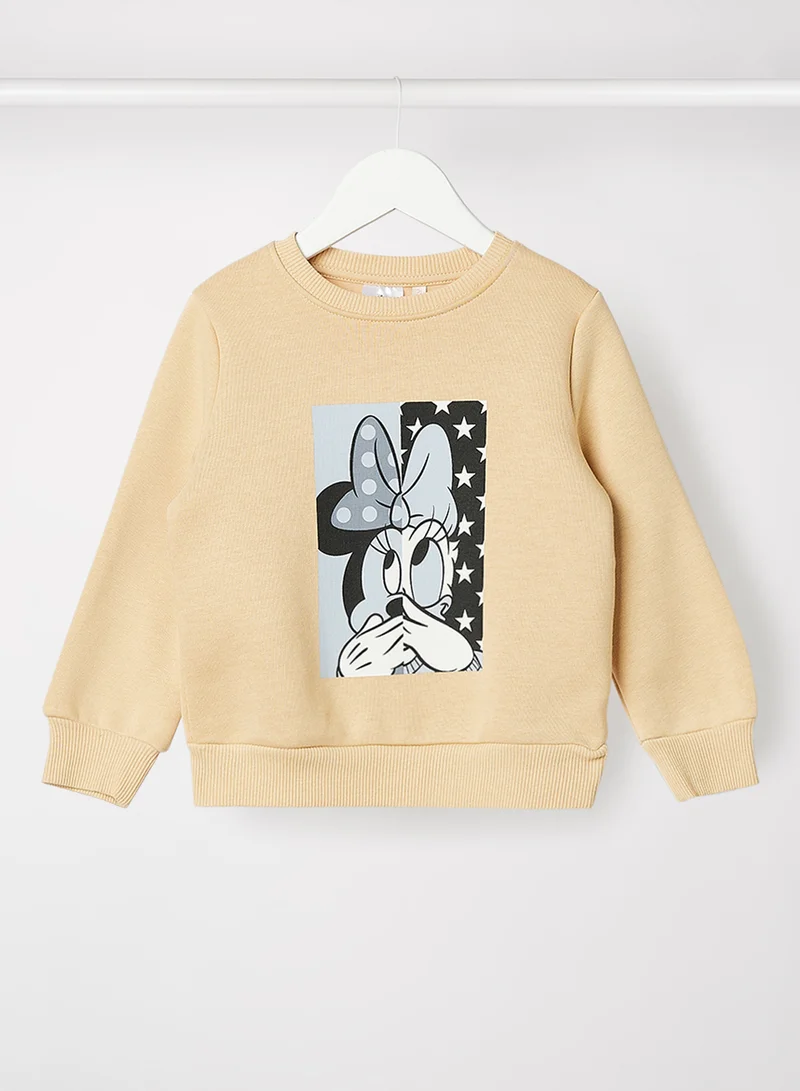 اونلي Girls Minnie Mouse Long Sleeve Sweatshirt