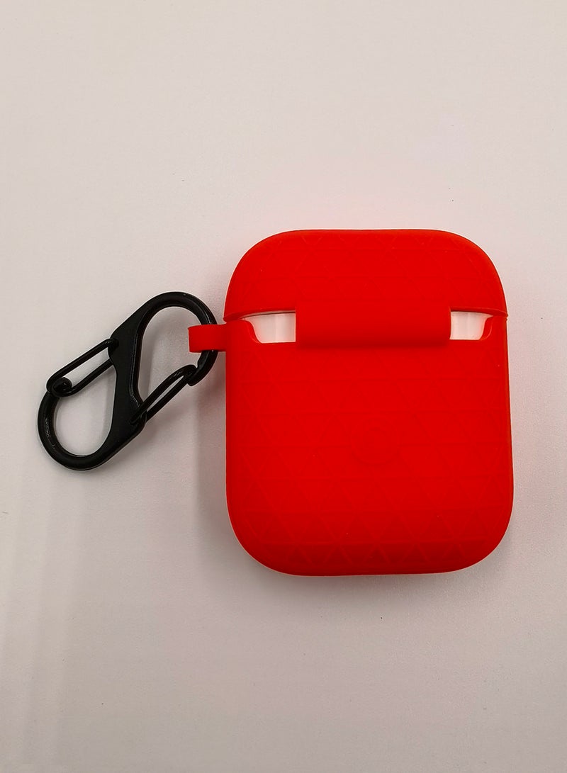 Noon East - Protective Case Cover For AirPods With Carabiner Red - Image 1