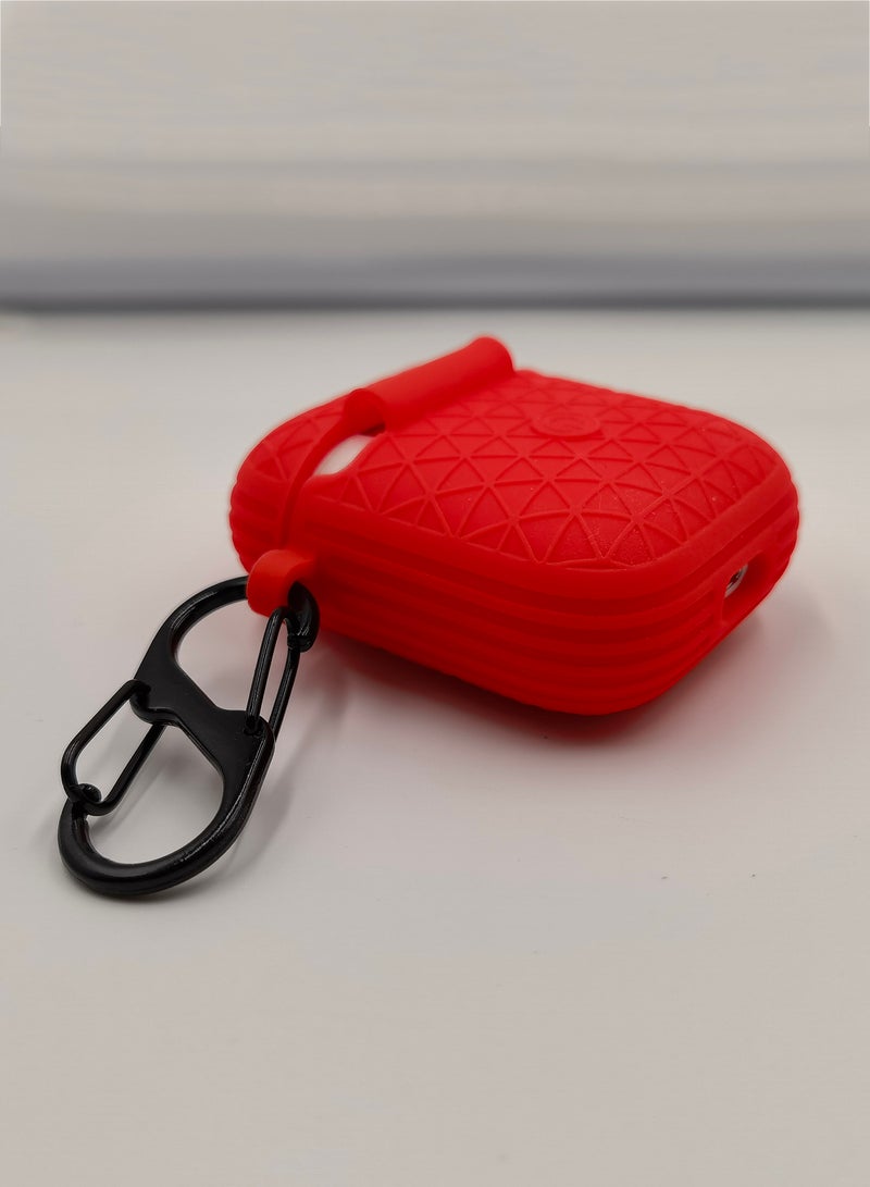 Noon East - Protective Case Cover For AirPods With Carabiner Red - Image 1