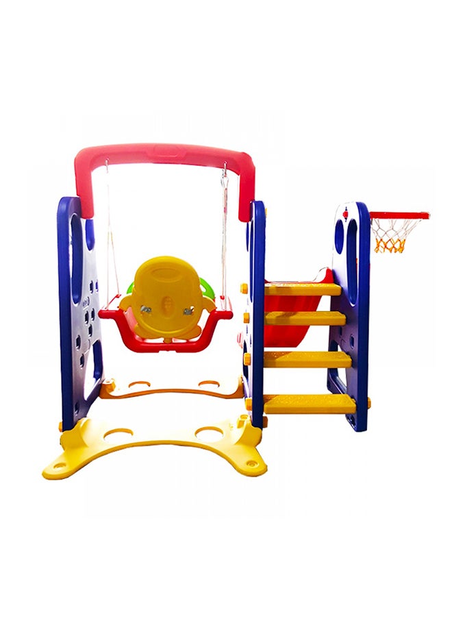 RBWTOYS Swing Slide Play Set With Basketball Hoop For Kids  - Image 1