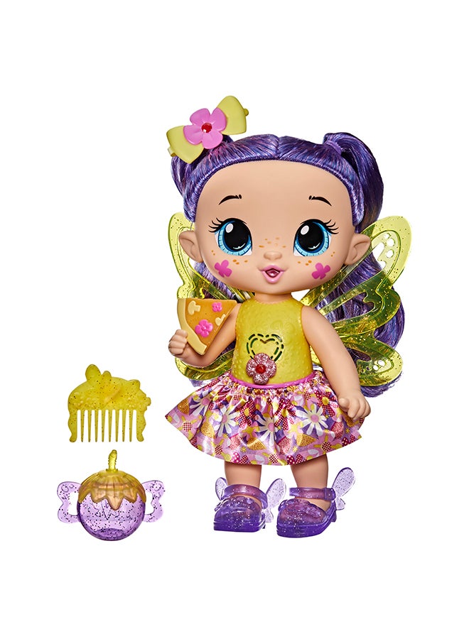 Baby Alive GloPixies Doll, Siena Sparkle, Glowing Pixie Doll Toy for Kids Ages 3 and Up, Interactive 10.5-inch Doll Glows with Pretend Feeding