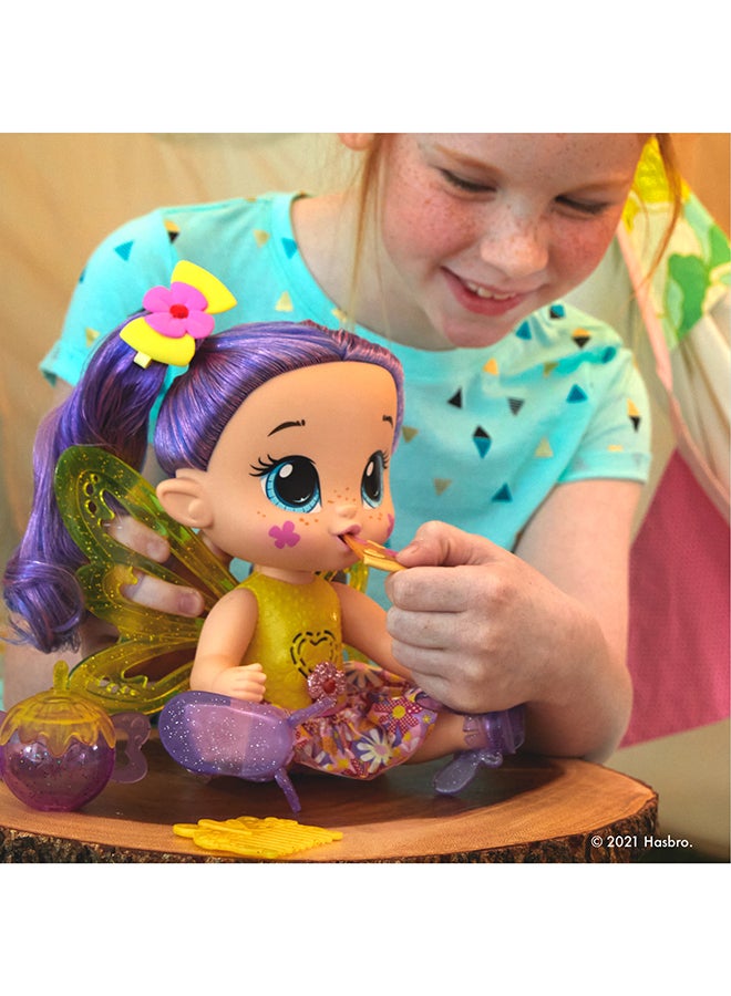 Baby Alive GloPixies Doll, Siena Sparkle, Glowing Pixie Doll Toy for Kids Ages 3 and Up, Interactive 10.5-inch Doll Glows with Pretend Feeding