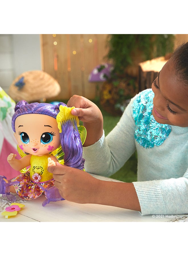 Baby Alive GloPixies Doll, Siena Sparkle, Glowing Pixie Doll Toy for Kids Ages 3 and Up, Interactive 10.5-inch Doll Glows with Pretend Feeding